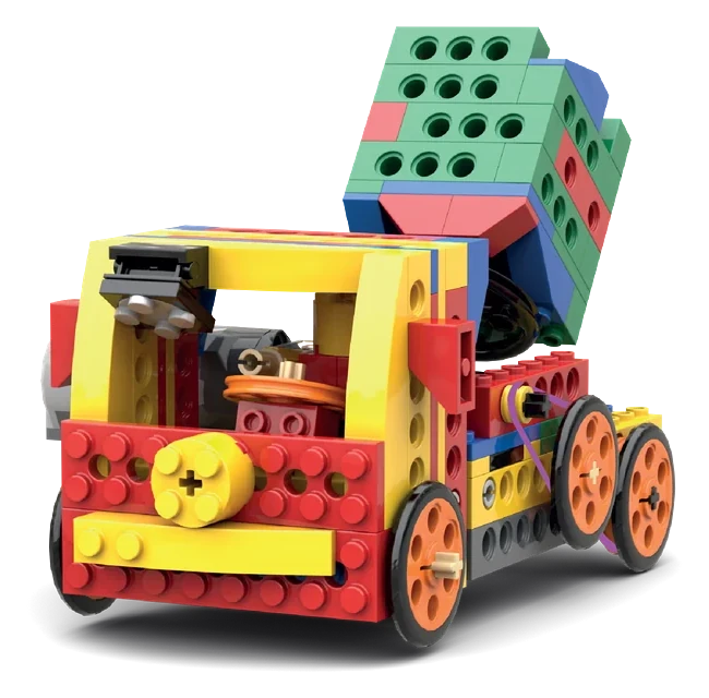 Brick-built concrete mixer truck